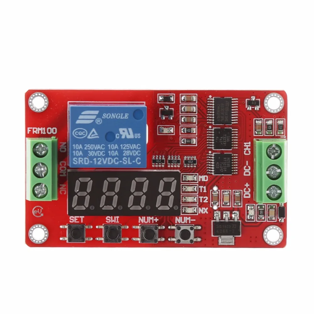 

12V DC Multifunction Auto-lock Relay PLC Cycle Timer Time Delay Switch Module