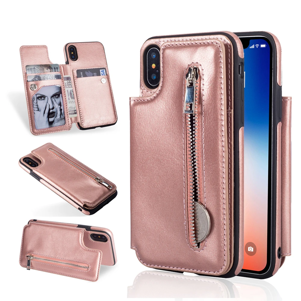

Fashion PU Leather Cover for iPhone X XR XS MAX 7 Case Flip Card Holder Back Case for iPhone 6 6s 7 8 Plus Cover Wallet Coque
