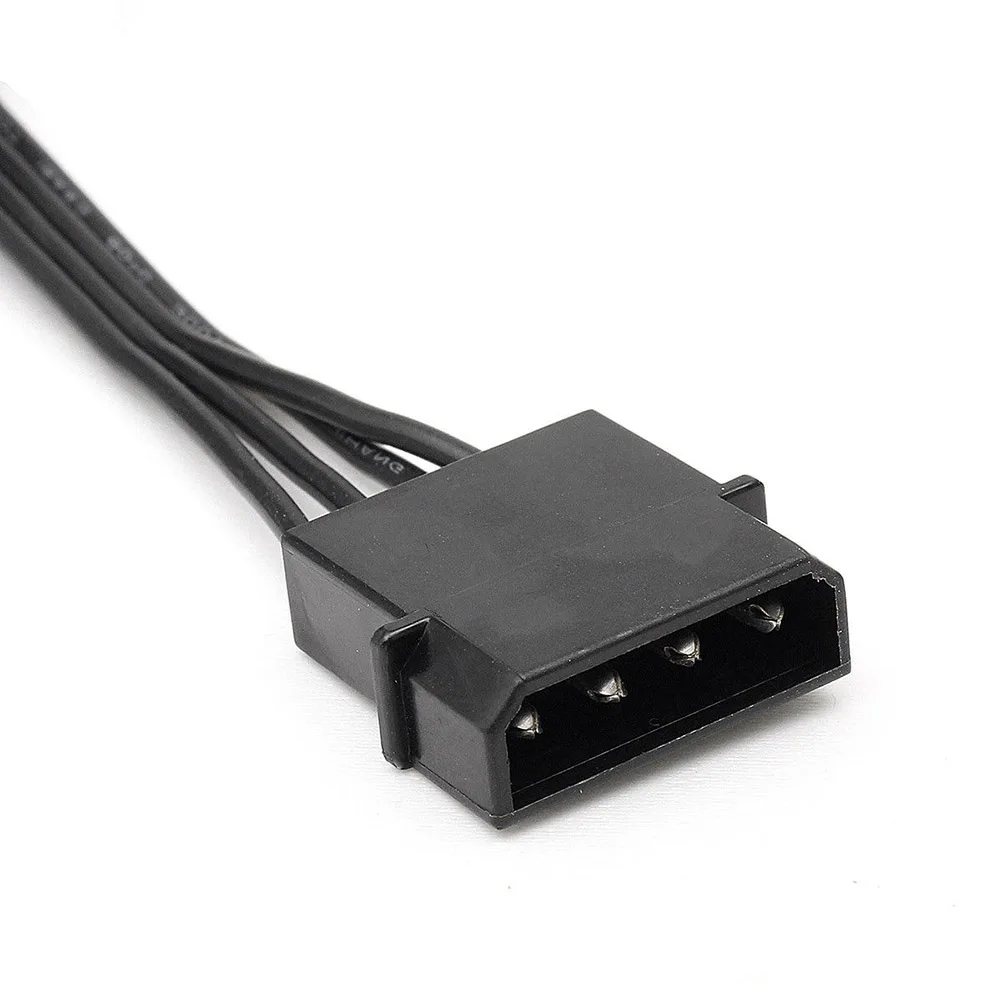 4 Pin IDE to 5 Serial SATA Straight Hard Drive Power Adapter Cable Wire Line IJS998