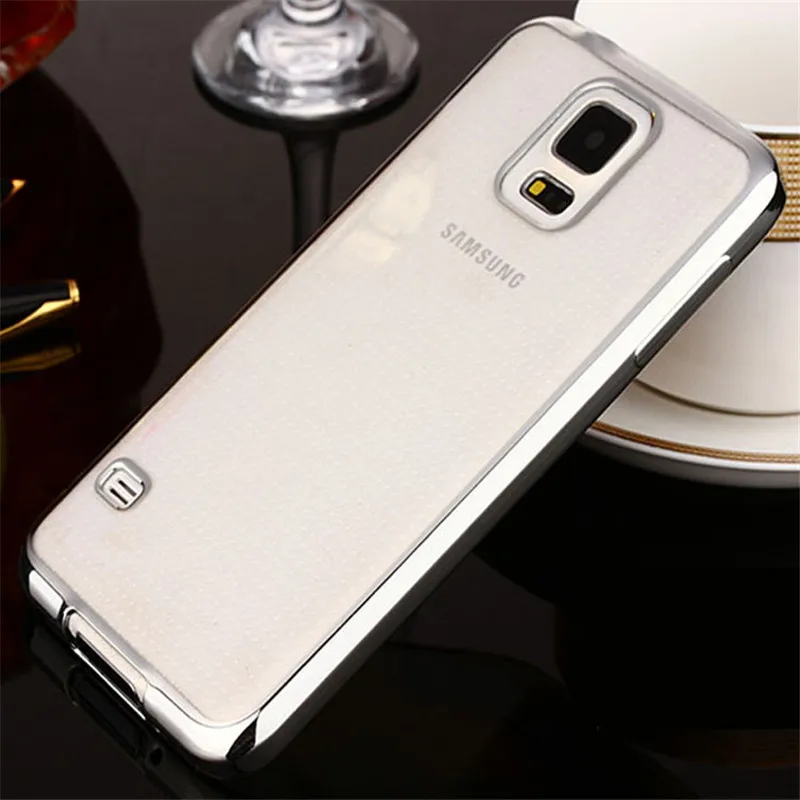 

For Samsung Galaxy S5 Neo Case Soft TPU Plating Crystal Clear Silicone Phone Cases for Samsung Galaxy S5 Cover Funda Coque Shell