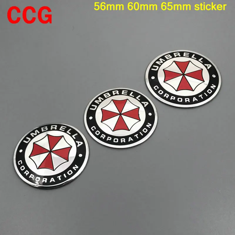 

4pcs 56mm 60mm 65mm UMBRELLA CORPORATION car logo emblem Wheel Center Hub auto Rim decal refit dust-proof badge Creative sticker