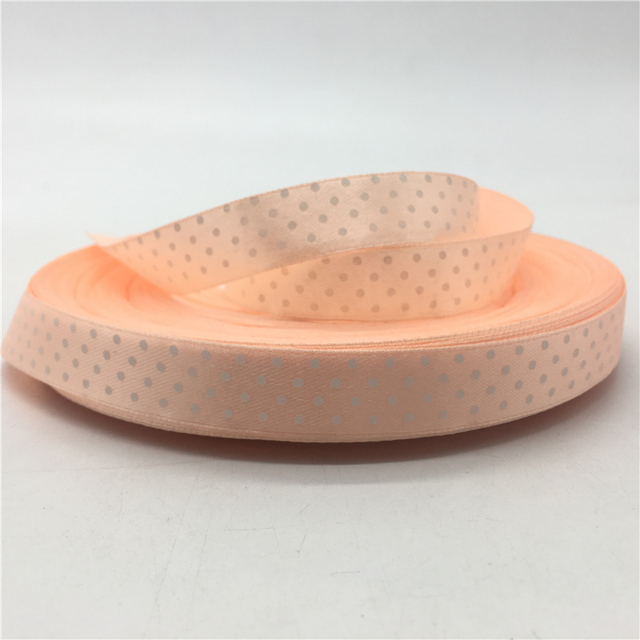5/8"(15mm) Polka Dots Satin Ribbon Printed Polyester Ribbon DIY Christmas Wedding Decoration