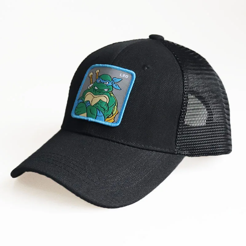 Baseball Cap Leo Man Boys Snapback Teenage Mutant Ninja Turtles Summer Hip Hop Hat Animal Cartoon Superhero Outdoor Accessory (1)