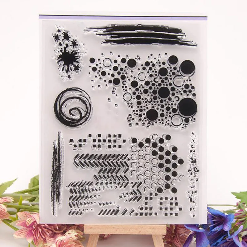 

1 Pcs Cute Dot Circle Transparent Round Seal Clear Stamps Scrapbook Embossing for Photo Album DIY Decoration Craft Card Stamps