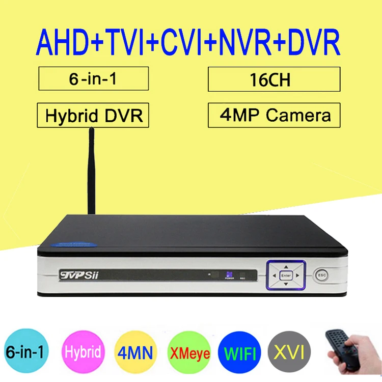 

4MP,1080P,960P,720P, CCTV Camera Silver Panel Xmeye Hi3521A 4MN 16CH 6 in 1 Hybrid WIFI XVI TVi CVI NVR AHD DVR Free Shipping