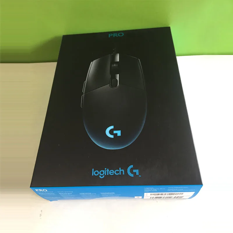 Новый logitech G Pro Gaming мышь геймер Professional Проводной игры мыши Компьютерные 12000 точек/дюйм RGB подсветкой посылка