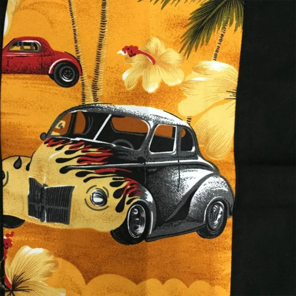Rockabilly Shirt Male Big Size Blouse Men Dress with Poket Shirt Short Sleeve Men's Designer Mosaic Shirts Button-Down Dress (12)