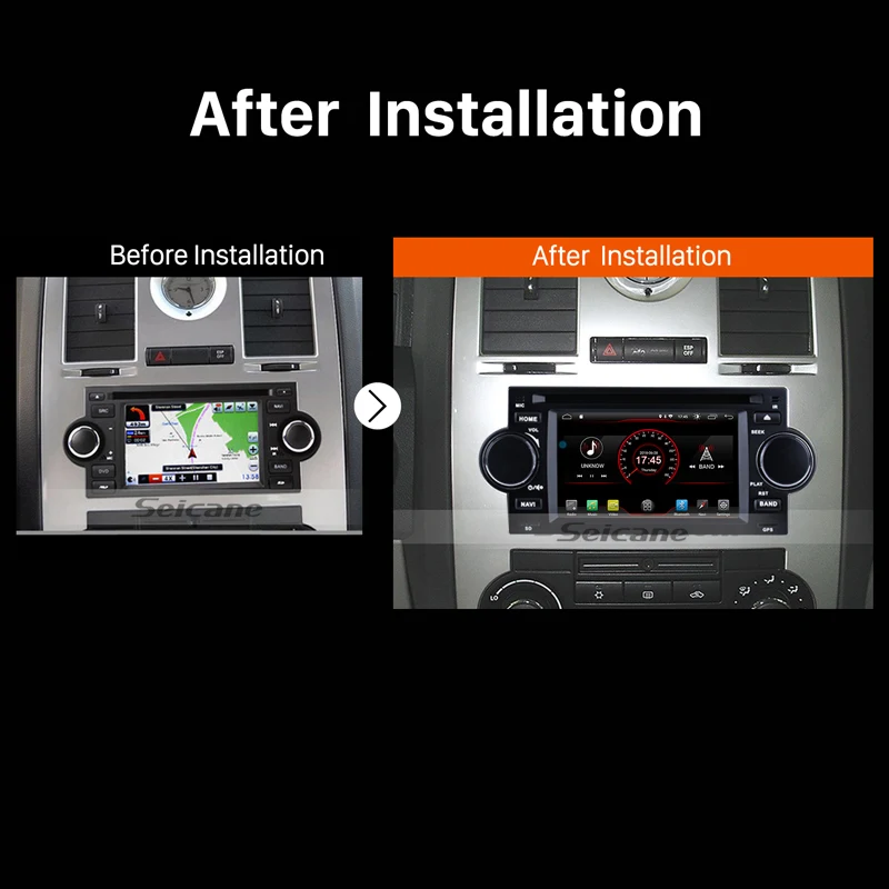 Автомагнитола Seicane Android 300 DVD плеер мультимедиа GPS для Jeep Commander компас Dodge RAM Chrysler