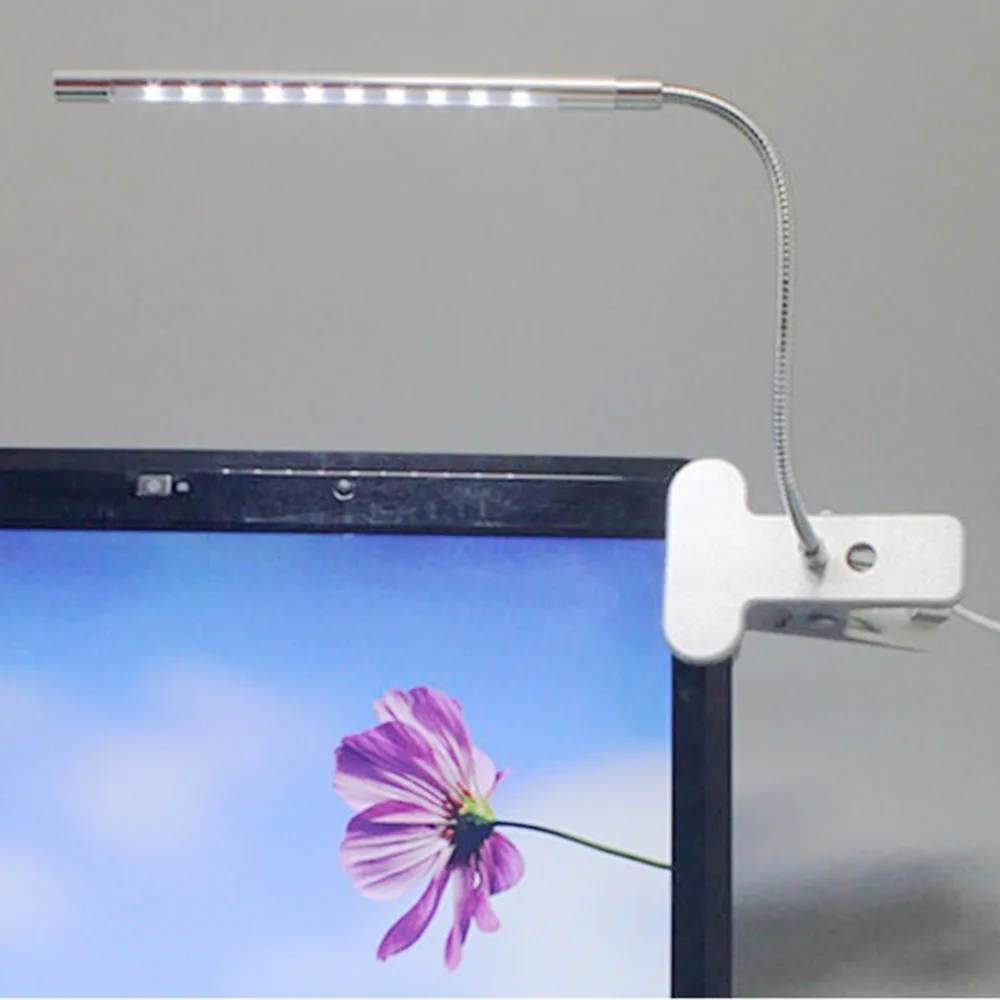 Горячая Топ Мода клип на 10 USB LED свет гибкая шея чтения сенсорный стол настольные лампы Новый