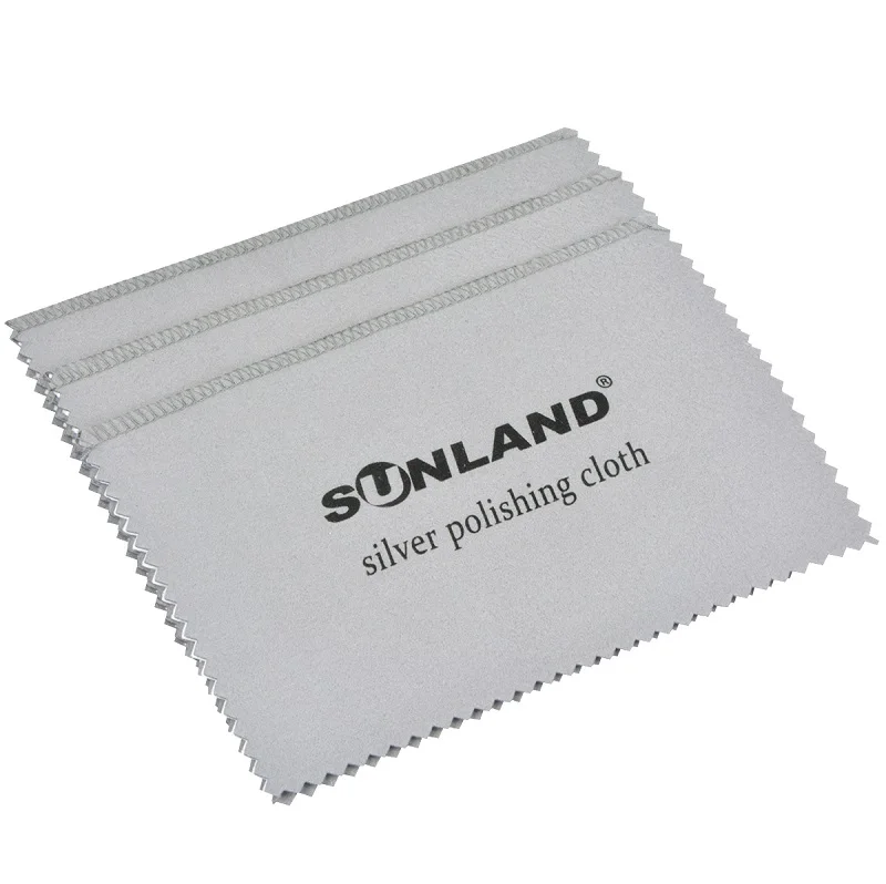 Sunland 3 пакет Премиум микрофибры серебро ткань для полировки ювелирных изделий-лучший для чистки серебра, золота и платины ювелирных изделий - Цвет: grey