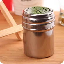 1PC Spice Pepper Shakers Jars Condiment Pot Salt Pigs Cleelars Kitchen Storage Stainless Steel Container KC 1427