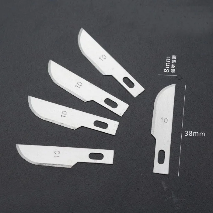 

10# 10 pcs Blades Wood Carving Tools for Engraving Craft Sculpture Knife Scalpel Cutting Tool PCB Repair