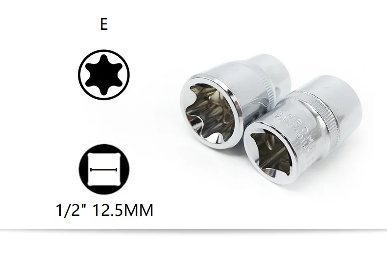 Новинка, 1/2 дюйма E10-E24 E Набор торцевых головок 9 шт./компл. CR-V Torx Бит звезды Комбинации Торцевая головка набор гаек для Автомобильный ремонт