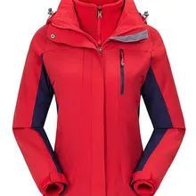 Высокое качество зимние женские 2 в 1 всепогодные водонепроницаемые ветрозащитные Анти-УФ флис Тепловая Подкладка теплые куртки пальто