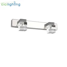 100-240 В 6 Вт 32 см светодиодный зеркальный светильник с прозрачными кристаллами, абажур для ванной комнаты, косметический СВЕТОДИОДНЫЙ светильник для украшения стен