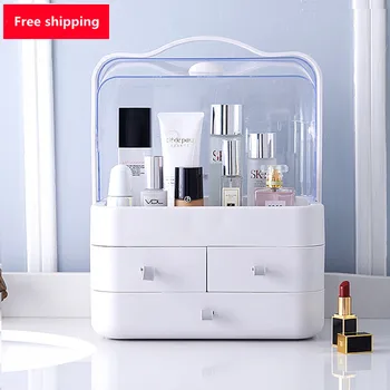 

Cosmetics storage box, extra large drawer drawer, transparent desktop, skin care product shelf, dust-proof.