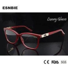 ESNBIE, Оригинальные качественные очки Украшенные алмазами, женские, ручная работа, большая оправа, очки по рецепту, брендовые, дизайнерские, оправы для очков, для женщин
