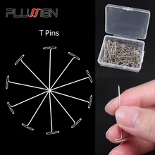 Plussign стальные t-булавки 1,5 дюймов для блокирования вязания, моделирования и ремесла, 100 шт./кор. 38 мм длинные шпильки для парика
