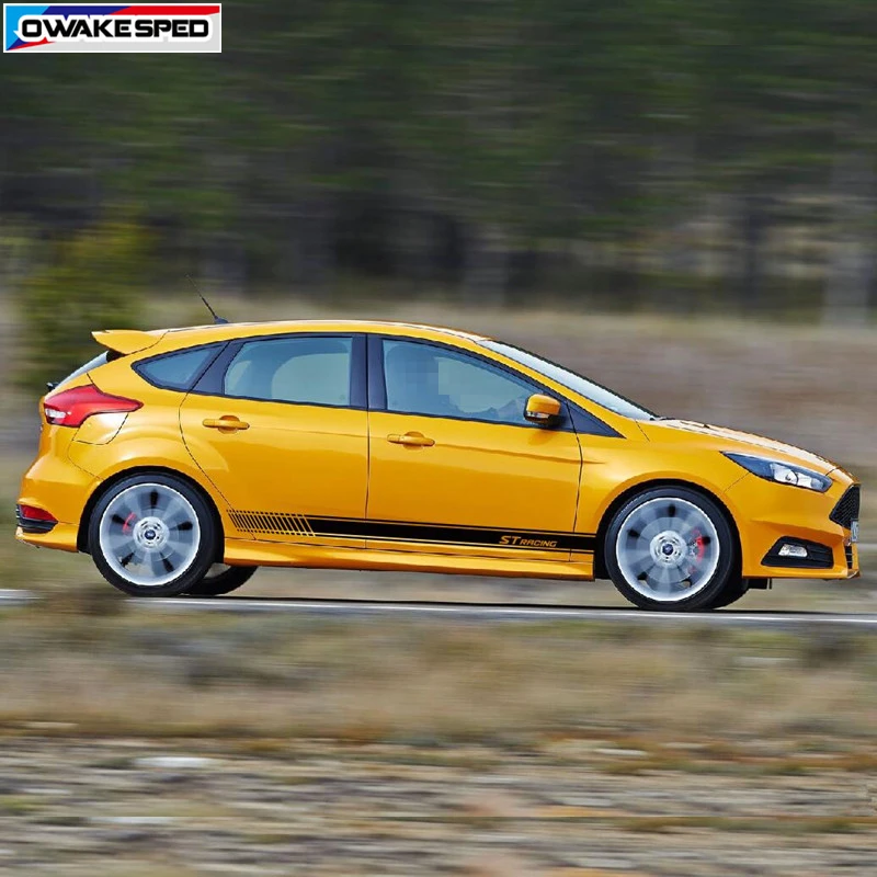 

Car Door Side Decor Stickers For Ford Focus ST Racing Sport Graphics Vinyl Decal Auto Body Accessories Racing Styling