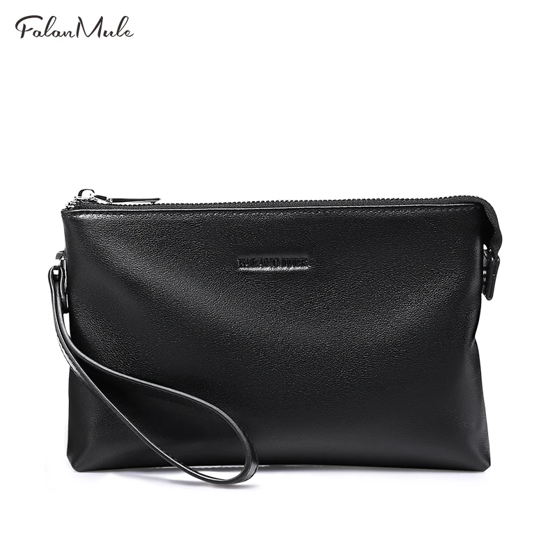 

FALAN MULE New Brand Genuine Leather Wallet Men Cowhide Leather Clutch Men Wallets Card Holder Male Clutch Business Male Wallet