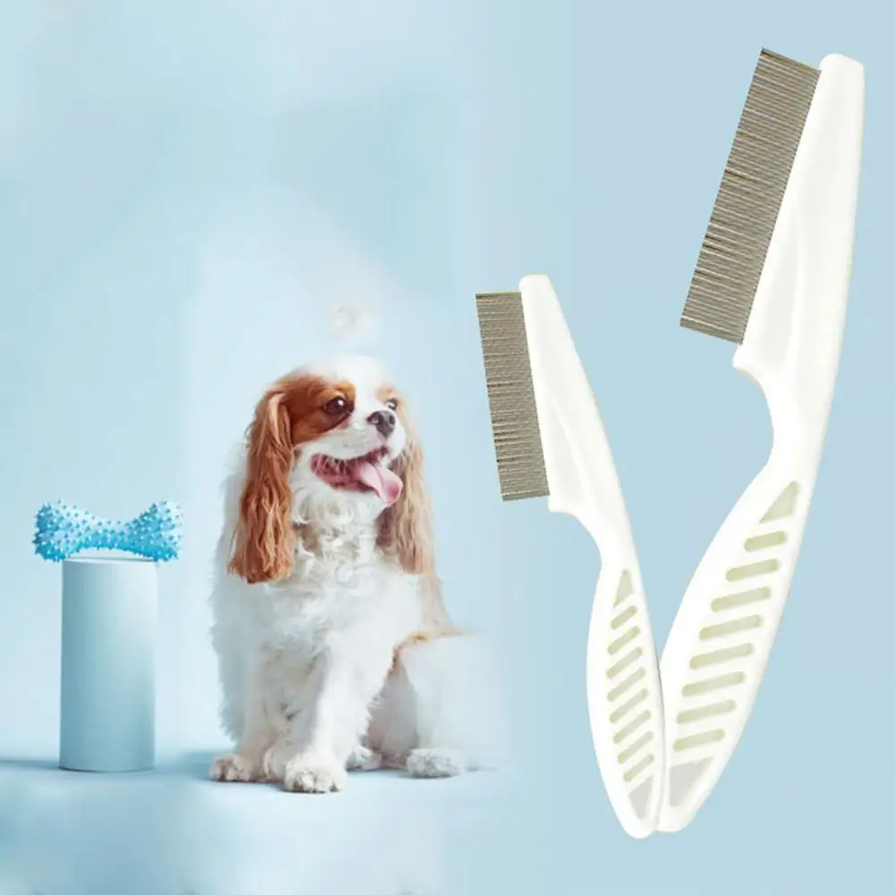 Pet Flea Comb Stainless Steel Teeth Dog Hair Brush Cleaning Beauty Comb