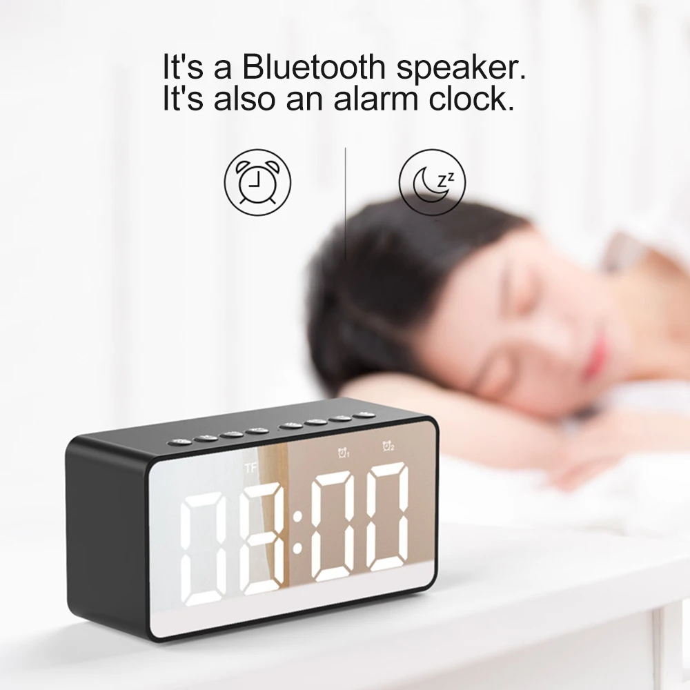 Bluetooth 5 0 Портативный беспроводной динамик часы сабвуфер музыкальная звуковая