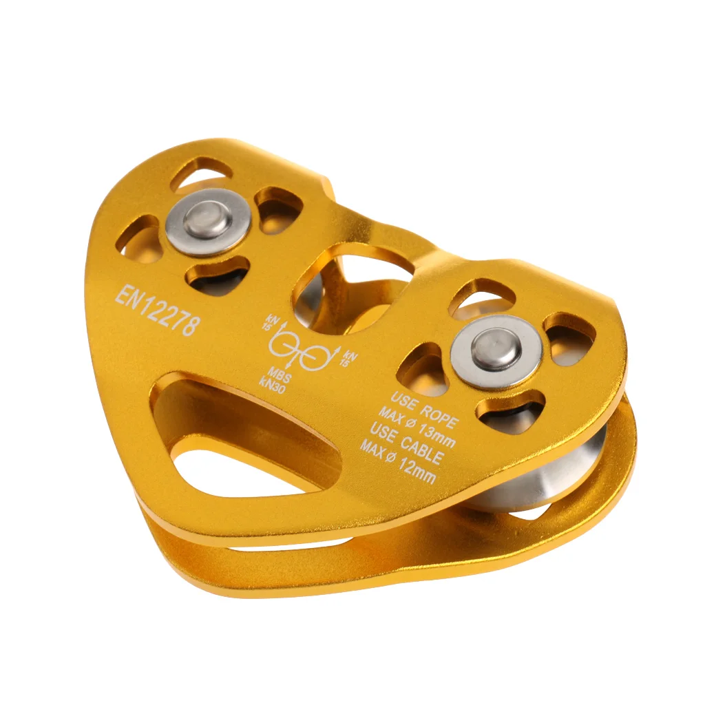 Climbing Rock Climbing 30kN Heavy Duty Zip Line Cable Trolley Fast Speed Pulley for Engineering Caving Camping Rescue Equipment