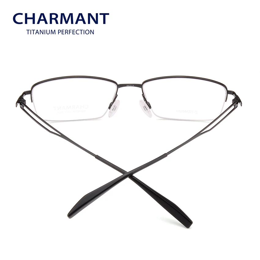 CHARMANT Beta Titanium Glasses Frames for Men Half Rimless Optical Spectacles Men Square Eyeglasses Frame CH10327 CHARMANT Beta Titanium Glasses Frames for Men Half Rimless Optical Spectacles Men Square Eyeglasses Frame CH10327