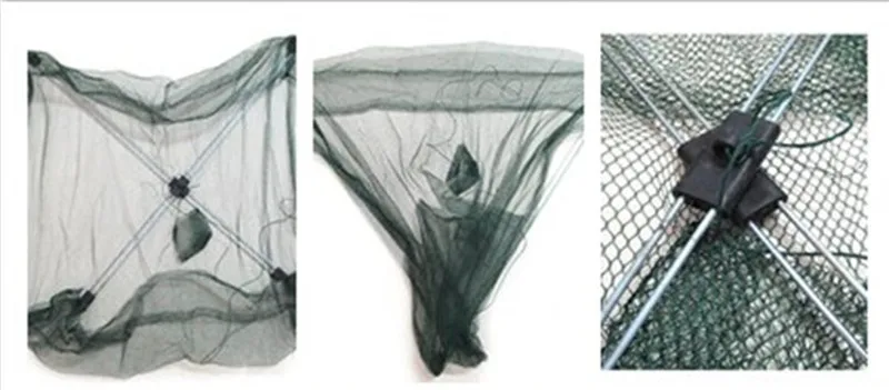 60x60cm 80x80cm 100x100cm Square Fishing Landing Net Trap Network for Catching Shrimp Crab Small Fishes Fishing Tool (10)