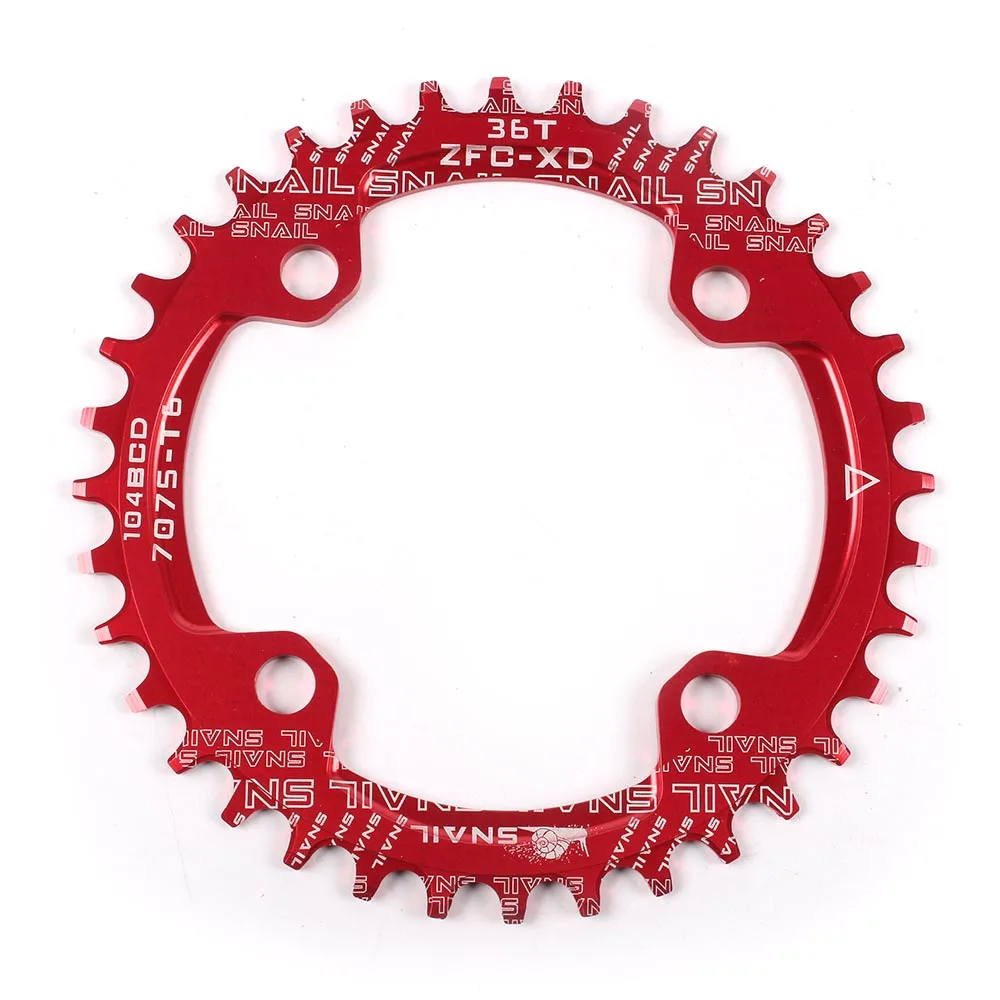 32T / 34T 36T Bike Narrow Wide Chainring Crankset Oval Round Single Chainwheel MTB Mountain BCD 104MM Chainrings | Спорт и