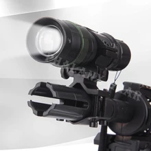 Охота Тактический фонарик регулируемый Q5 компактный зум CREE светодиодный фонарик с баррель или прицела охота