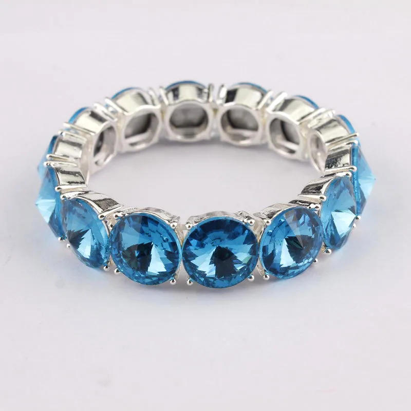 ZWPON новые эластичные призматические кристаллы точечные браслеты для женщин трендовые Золотые Регулируемые вдохновляющие браслеты ювелирные изделия
