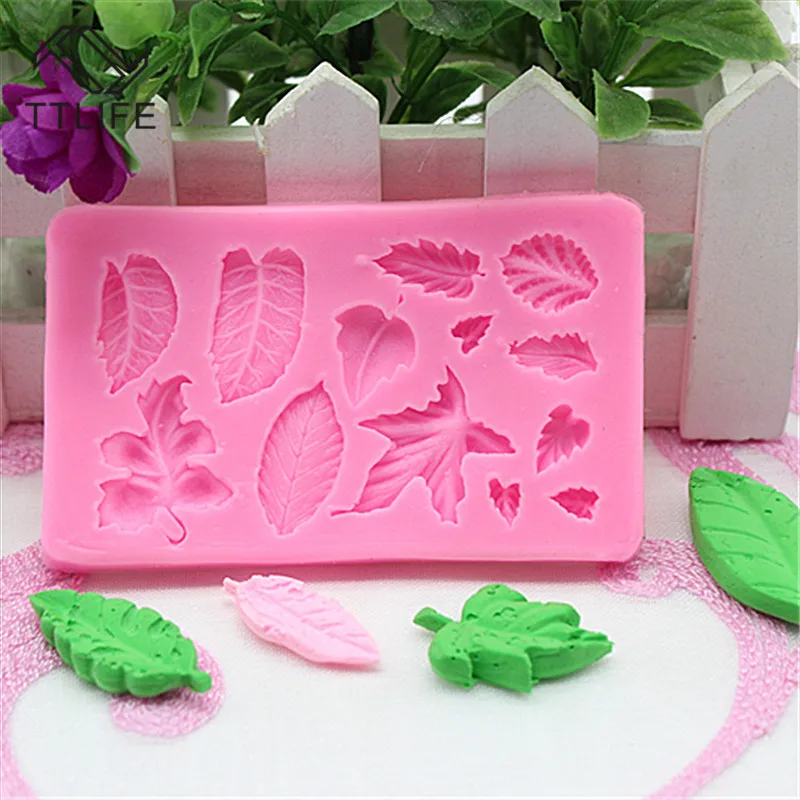

TTLIFE Leaf Silicone mold fondant mold cake decorating tools chocolate gumpaste mold baking tools cookie stencil tools