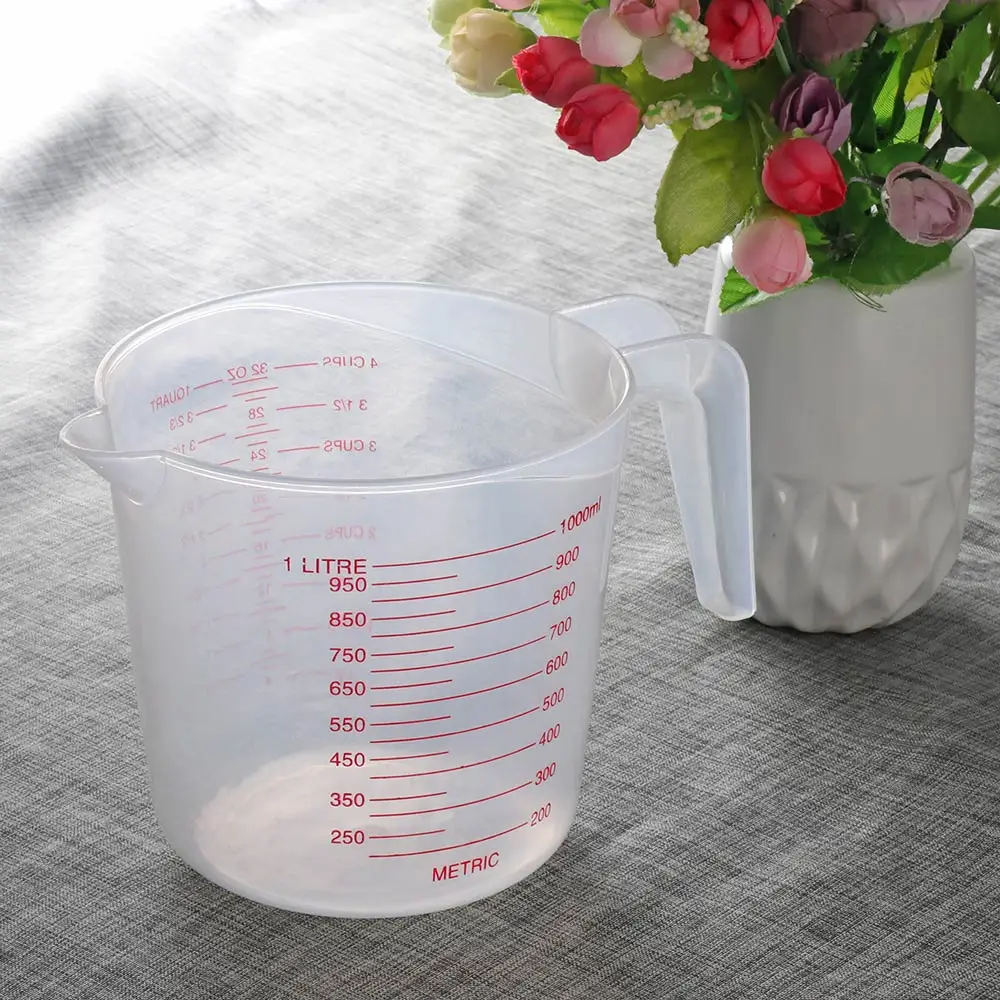 

1000ml Measuring Jug Cup Tip Mouth Plastic Measuring Jug Cup Graduated Surface Cooking Kitchen Bakery Cooking Tools Funnel