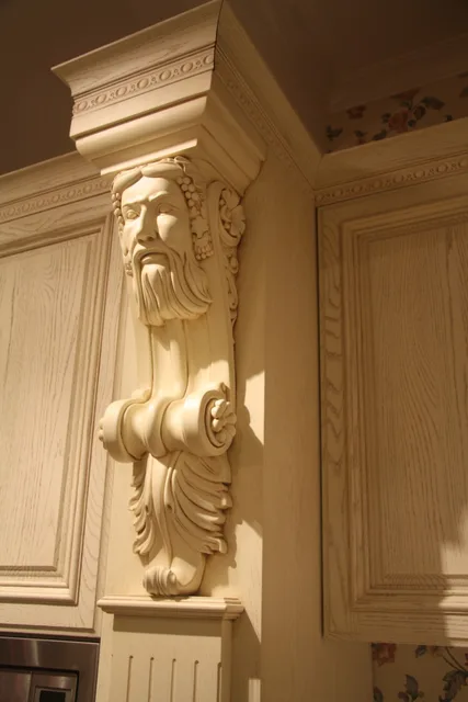 100% personalizada muebles de cocina de madera con elegante columna ... 100% personalizada muebles de cocina de madera con elegante columna ...