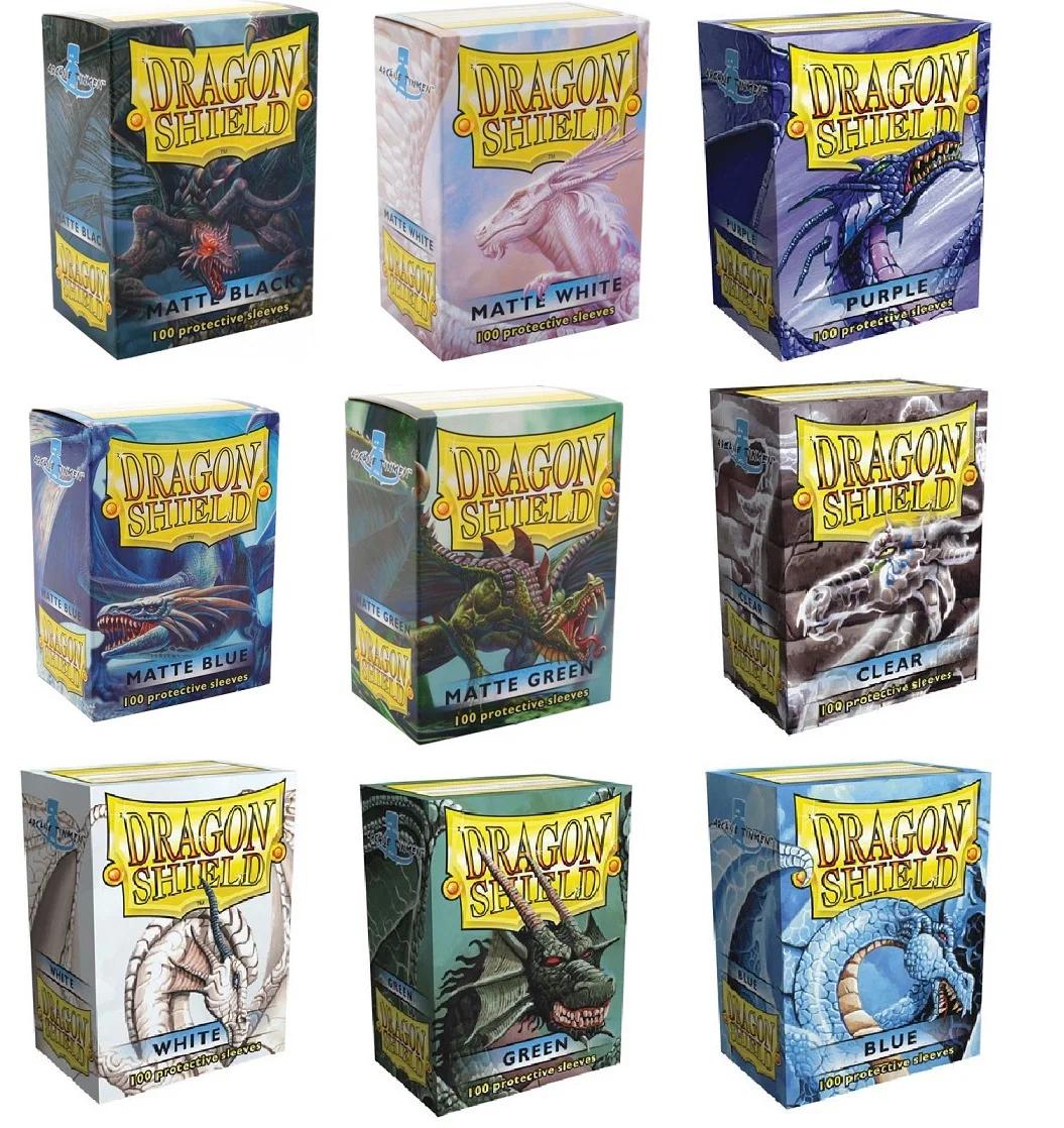 

100pcs/Pack 66x91mm Dragon Shield Sleeves Colorful Matte Cards Sleeve Holder Protector for Board Game Trading Pkm MGT Playing