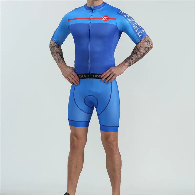Boestalk мужские синие велосипедные наборы с коротким рукавом go pro team Custom top Велоспорт Джерси bib шорты мировой велосипедный гоночный велосипедный костюм