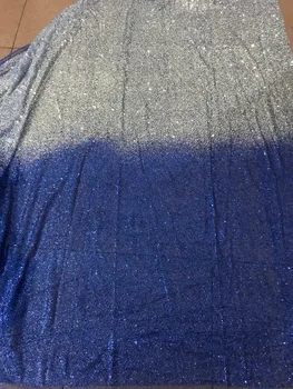 

DiuDiu-11.1410 beaded glued glitter sequins lace fabric Hot selling African French net tulle Lace Fabric for party