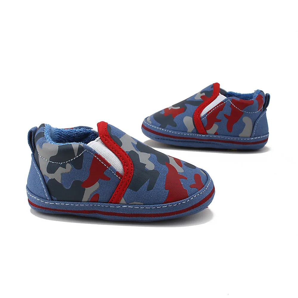 

2019 Spring and Summer New Boys 0-1 Years old Camouflage Style Canvas Baby Shoes elastic Band Baby Toddler Shoes