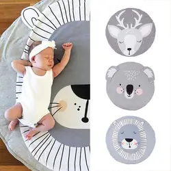 Детский коврик для игры с животными, мягкий коврик для сна, хлопок, жираф, коала, бабочка