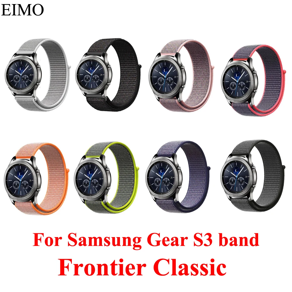 22 мм спортивные петли ремешок для Samsung Gear S3 классический ремень Smart Watch нейлон тканые часы ремешок для Xiaomi Amazfit ремешок