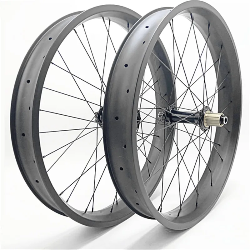 free shipping carbon fat bike wheels 80mm 26er Carbon Fat Bike wheelset