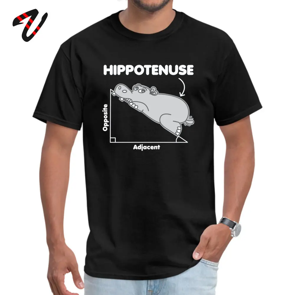 Group Short Sleeve Tops Shirts Summer O Neck All Cotton Men T-shirts Hippotenuse Hippo Group Clothing Shirt Newest Hippotenuse Hippo 23876 black