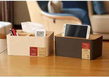 

For Home Office Desktop Bamboo Tissue Box Car Home Rectangle Shaped Tissue Container Towel Napkin Tissue Holder Kleenex