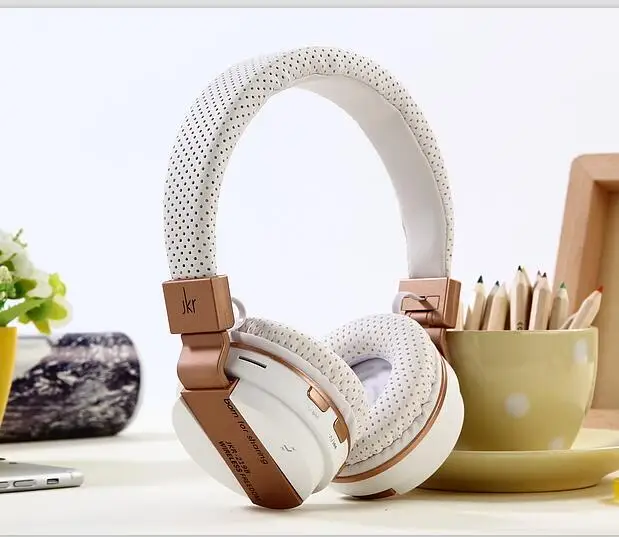 JKR-219B Wireless Bluetooth Headphone Folding Stereo Music Headset with Mic TF FM Radio Headphone Earphone for Smart Phones PC