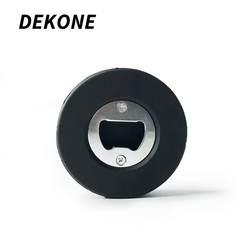 

Round Hockey Puck Bottle Opener Opening Design Natural Rubber Lightweight and Convenient Multifunctional Accessories