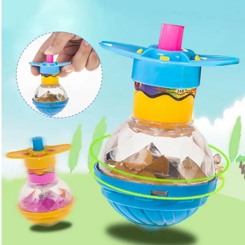 

2019 New LED Spinner Flashing Spinning Top Hand Spinner Light Up Dazzling Gyro Peg Anti Stress Toys For Children