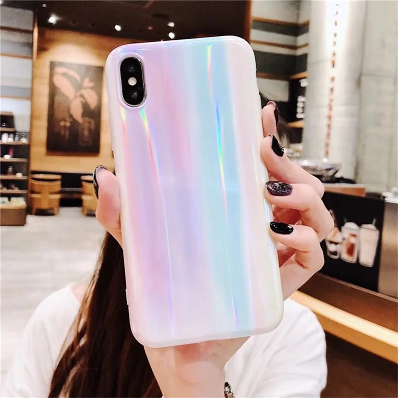 Чехол накладка для iPhone XS MAX XR X 8 6 6s Plus мягкий розовый чехол 7|Бамперы| |