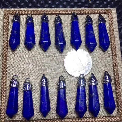 

10PCS Lapis lazuli crystal pendant chic style all-match fashion sweater chain chain clavicle do atmospheric identity