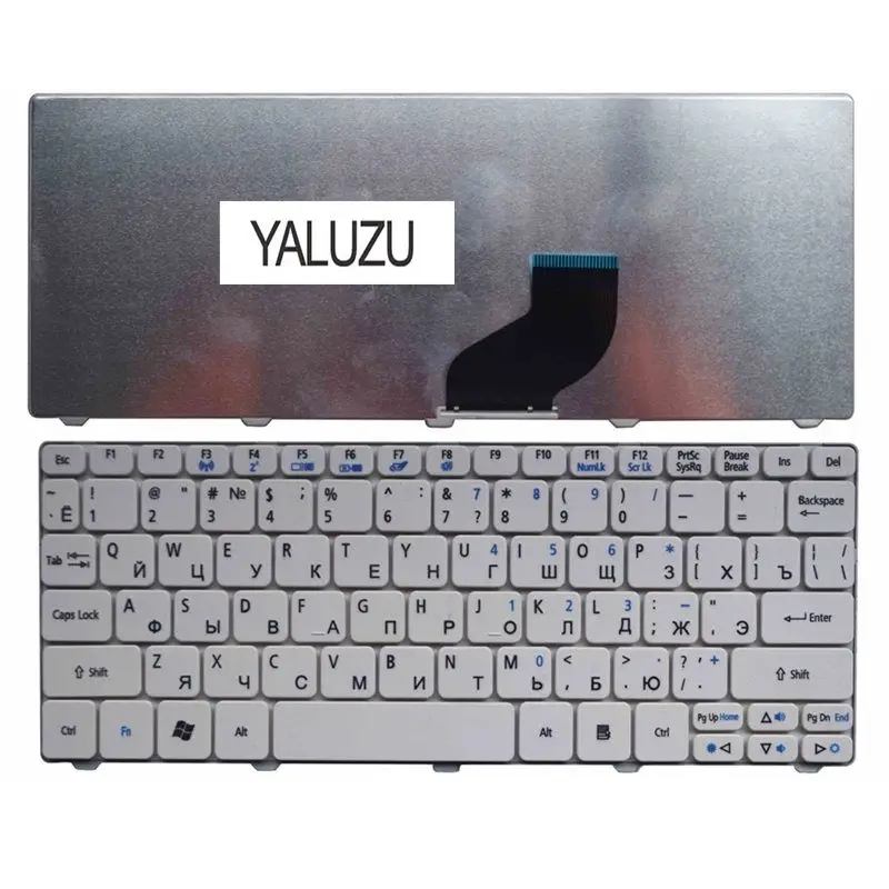  YALUZU RU Keyboard for Acer for Aspire One Happy Happy 2 ZE-7 HAPPY2 E100 AOE100 ZE6 ZE7 N55C RU wh